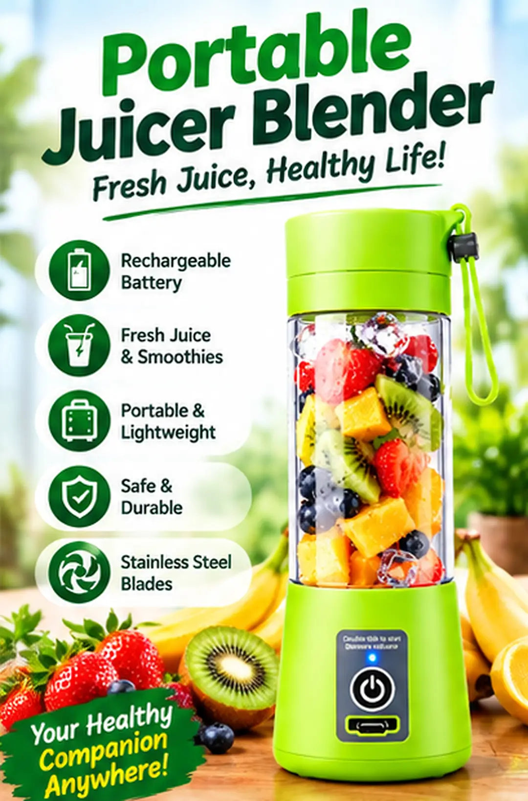 Rechargeable Portable Mini Juicer Blender