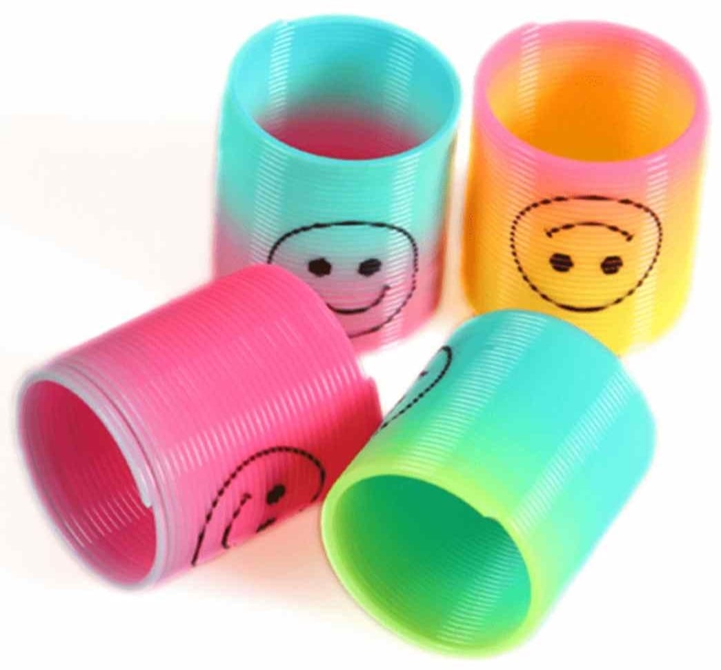 Pack of 12 Magic Slinky Spring Finger Fidget Toys – Stress Relief Sensory Toy for Kids & Adults, Fun Party Favors and Learning Activity, Multicolor