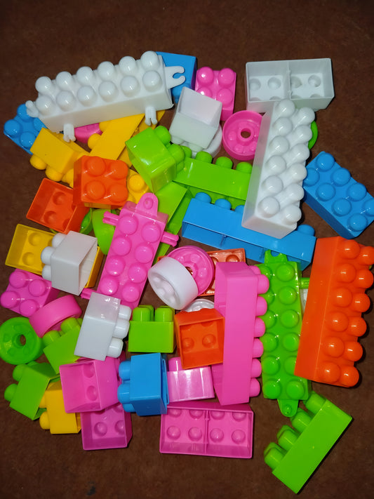 Building Blocks Toy Pack for Kids – 72 Pieces Multicolor Educational Blocks, 1 x 1 Size, Durable PVC Material - Game For Kids