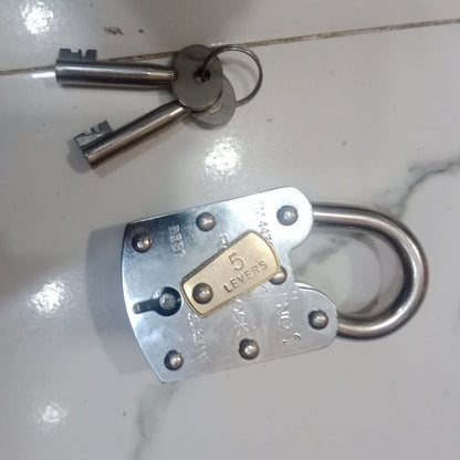 ARH 50mm Iron Padlock With 2 Keys 5 Lever Heavy Duty Security Lock - Tool Product Designed For Security And Daily Protection Routine