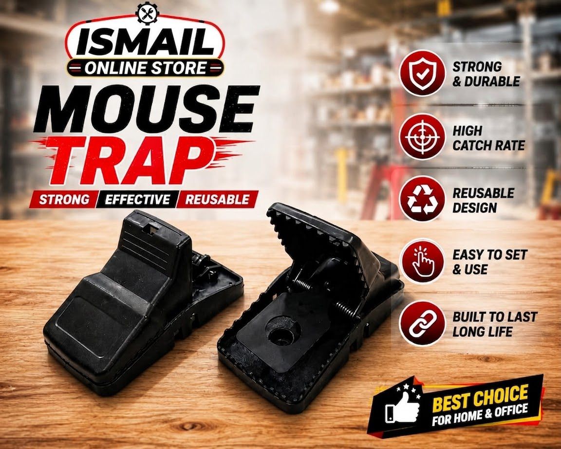 Ismail Reusable Heavy-Duty Snap Mouse Trap – Strong & Durable Pest Control