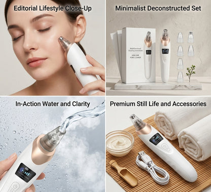 Digital Blackhead Remover Vacuum – Electric Pore Cleaner & Acne Remover Facial Tool