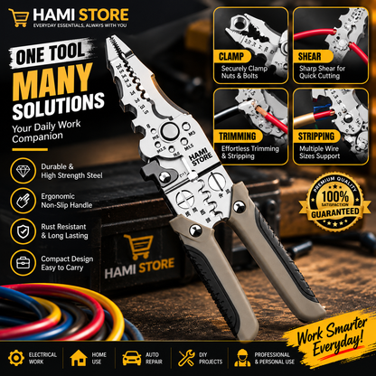 (Free Delivery) Multifunctional Wire Stripper Crimper Cable Cutter 🧰