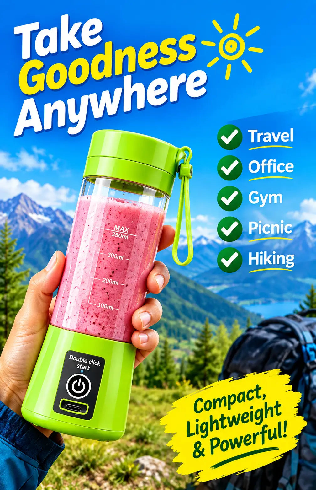 Rechargeable Portable Mini Juicer Blender