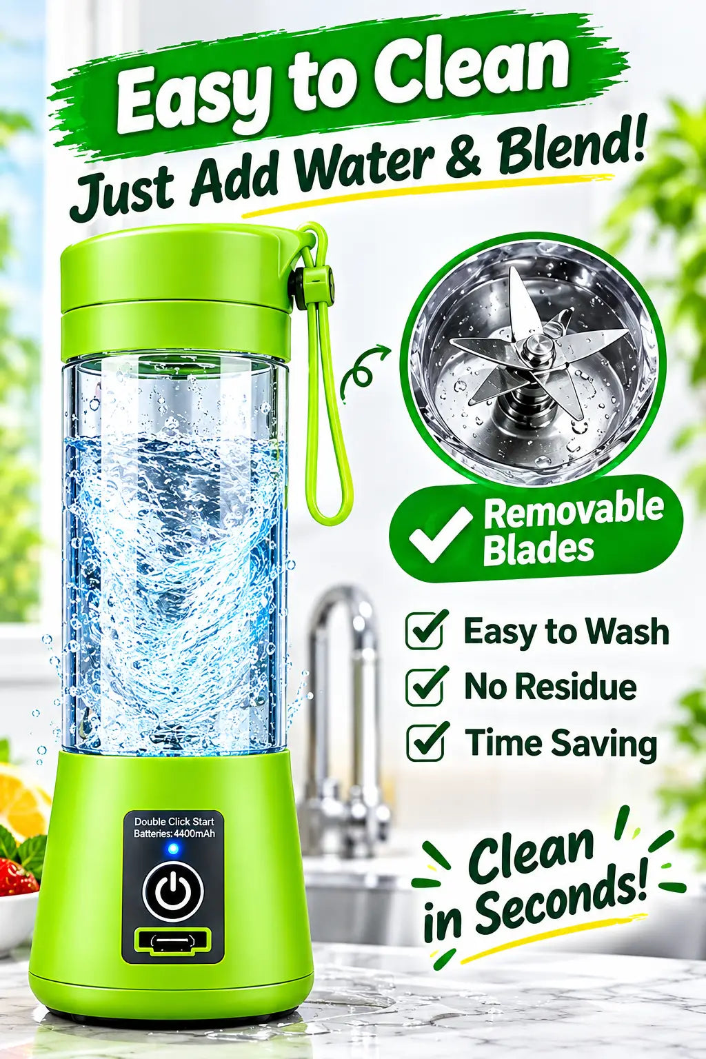 Rechargeable Portable Mini Juicer Blender